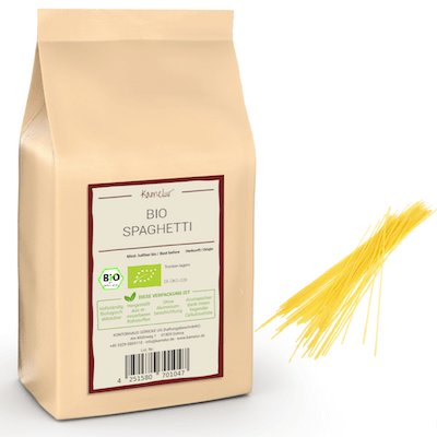 Bio Spaghetti aus Hartweizen, Nudeln ohne Zusätze