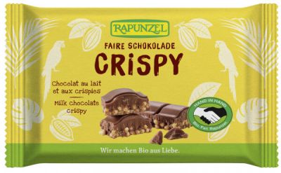 Rapunzel Vollmilch Schokolade Crispy, 100g