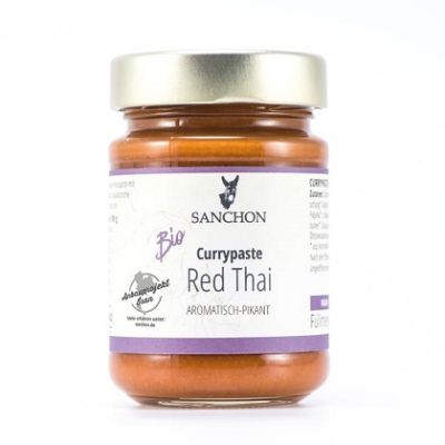 Bio Currypaste Thai, rot, 190g von Sanchon online bei Kamelur kaufen