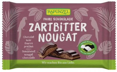 Rapunzel Zartbitter Nougat Schokolade, 100g