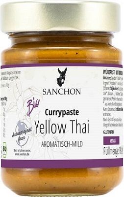 Bio Currypaste Thai, gelb, 190g von Sanchon online bei Kamelur kaufen