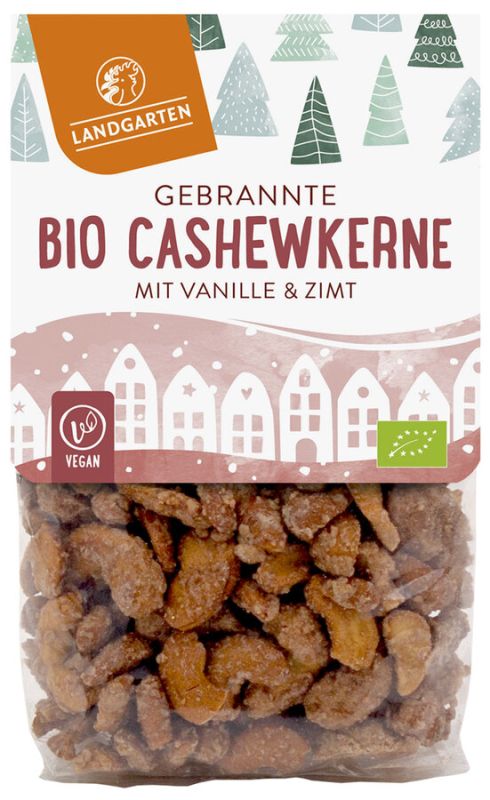 Landgarten Bio gebrannte Cashewkerne – Zimt &amp; Kakao